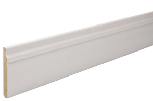 Plinthe style Louis XV MDF prépeint blanc 16x150 2m44